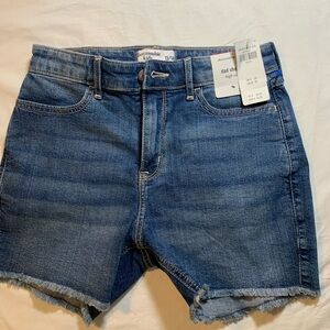 Abercrombie Kids Blue Denim Frayed Hem Shorts
